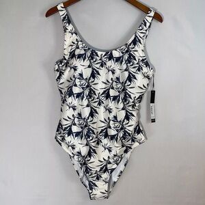 Nicole Miller Studio Swimsuit Size XL Moonless Night Print Scoop Back New